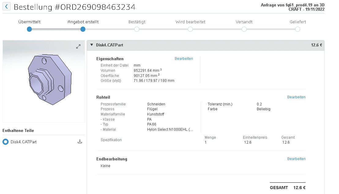 Antwort auf ein Angebot Seller academy - 3DEXPERIENCE Make