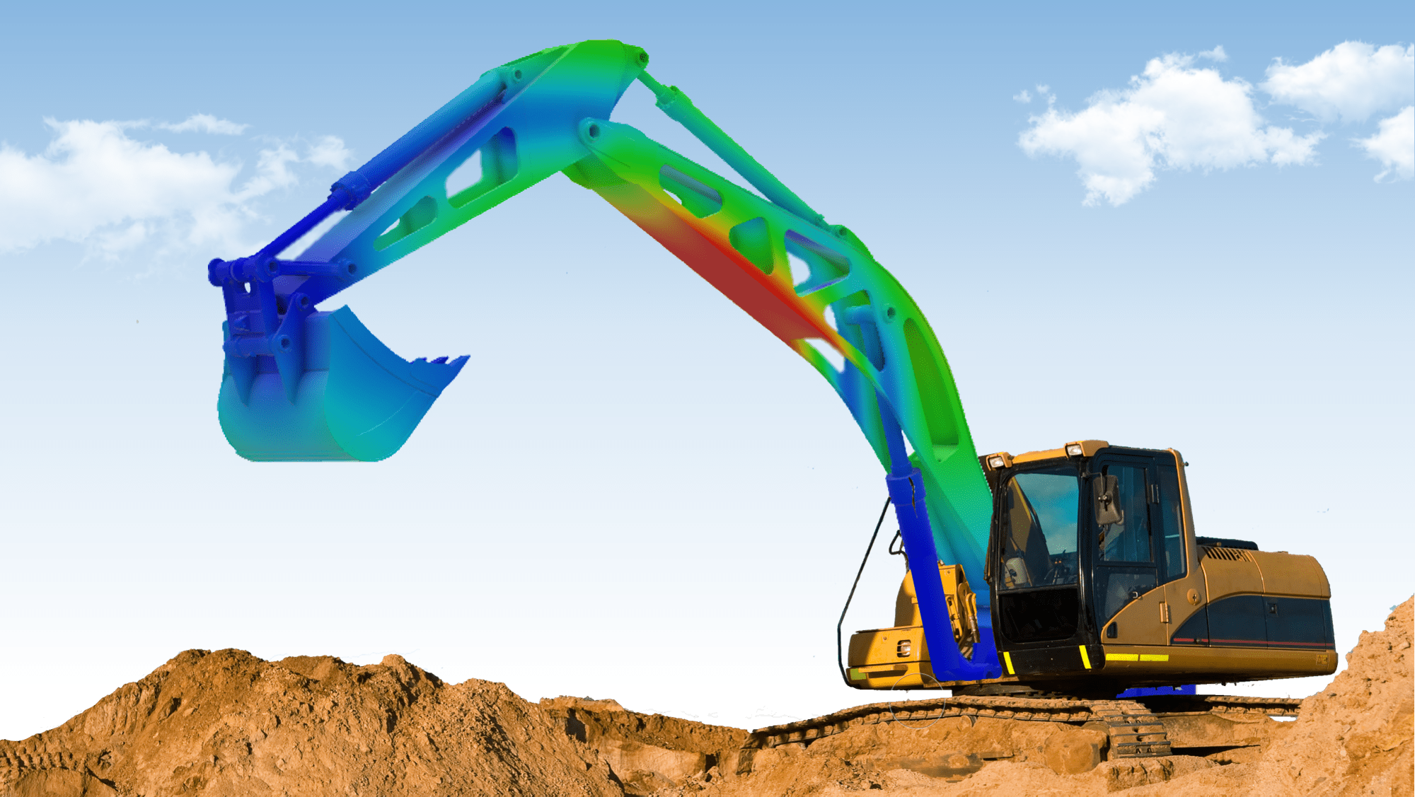 Heavy mobile machinery in a manufacturing setting, showcasing SIMULIA's advanced industrial equipment simulation solutions