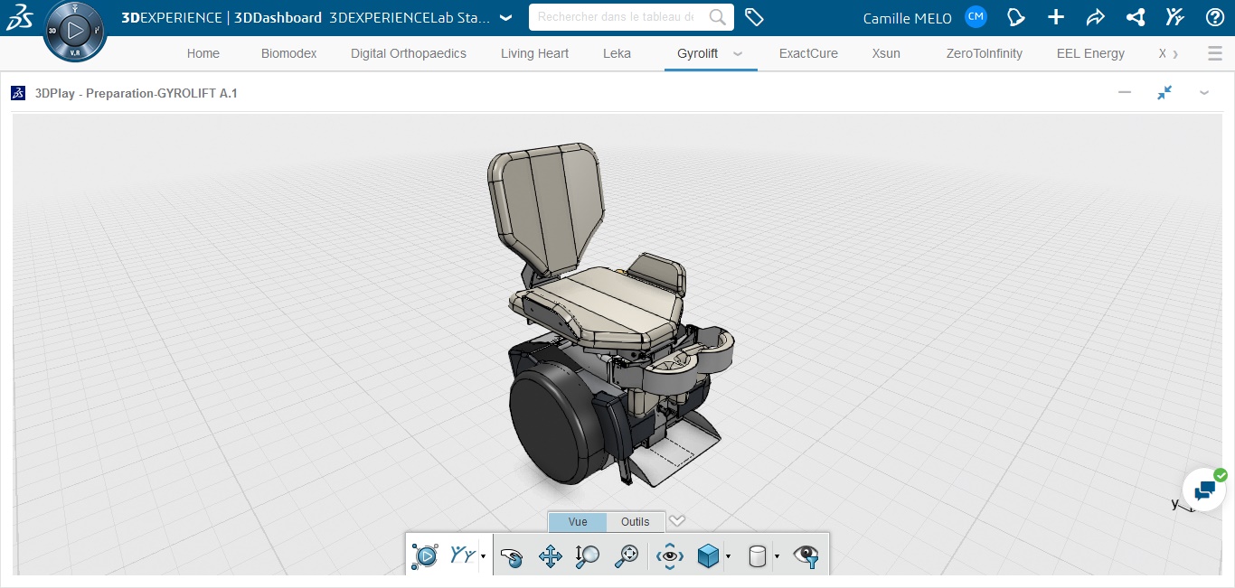 Gyrolift's inclusive electric mobility solution model on the 3DEXPERIENCE platform