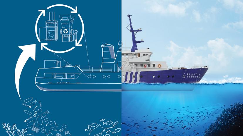 Un navire du projet Plastic Odyssey navigue pour promouvoir le recyclage plastique open-source via la plateforme 3DEXPERIENCE