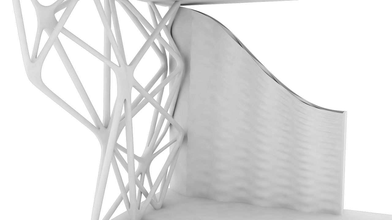 Bras robotisé imprimant en 3D une structure en béton complexe grâce à la technologie de construction additive d’XtreeE