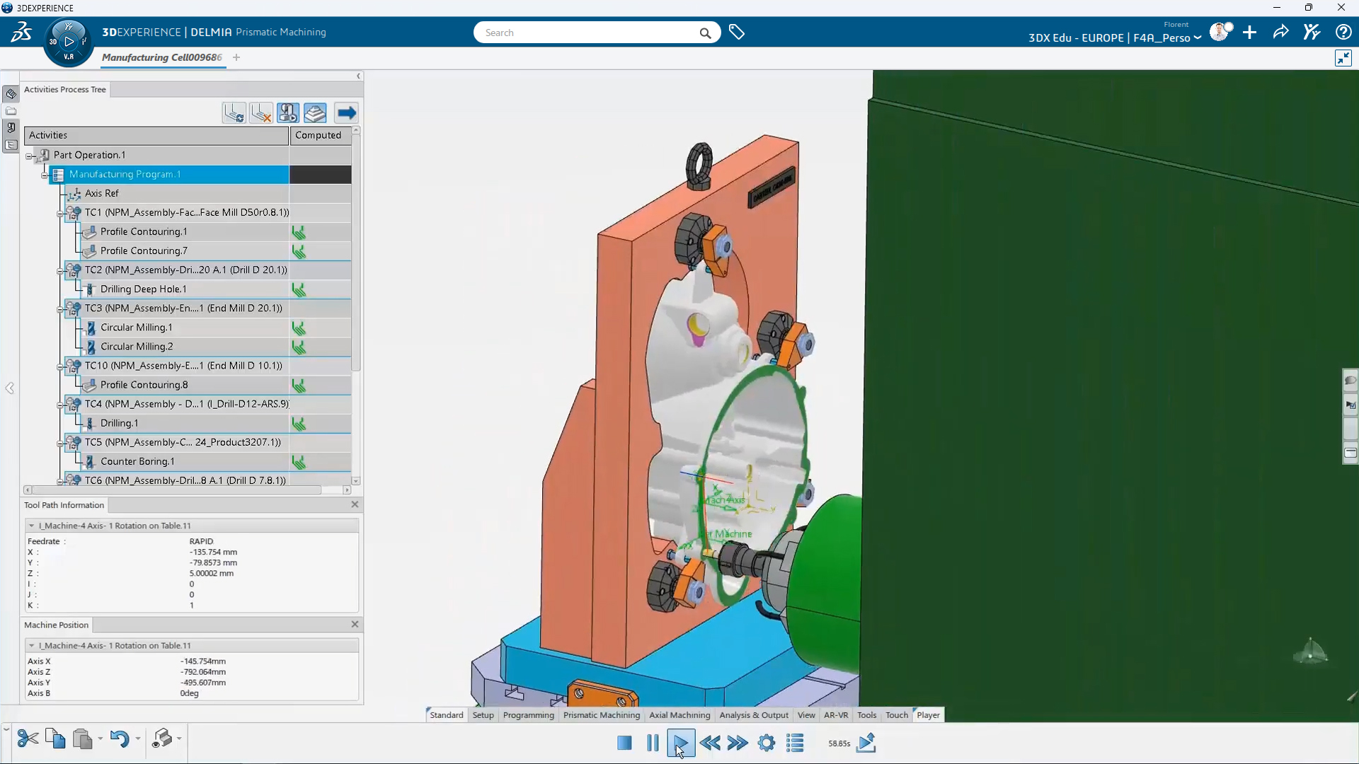 3DEXPERIENCE Edu Prismatic machining > Dassault Systèmes