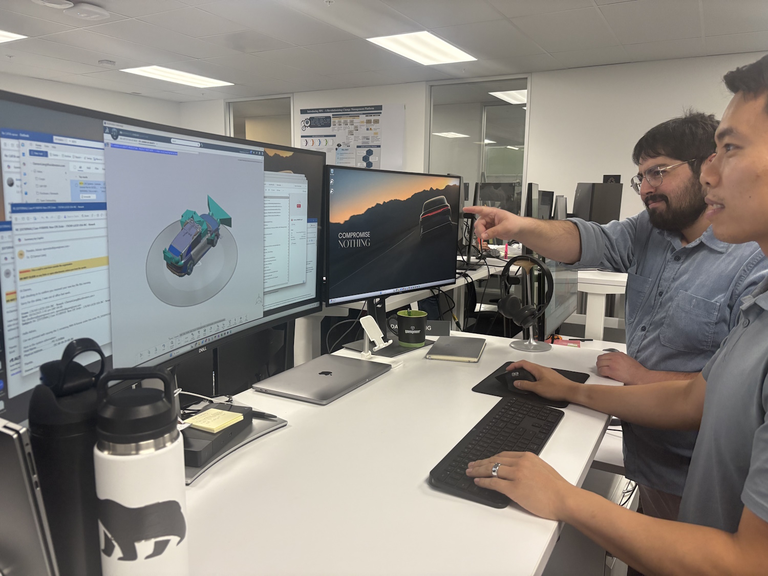 Lucid engineers collaborating on the 3DEXPERIENCE platform