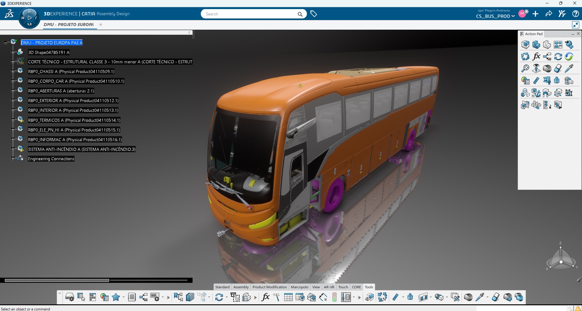 CATIA on the 3DEXPERIENCE platform helps Marcopolo with assembly design in a collaborative 3D workspace > Dassault Systemes