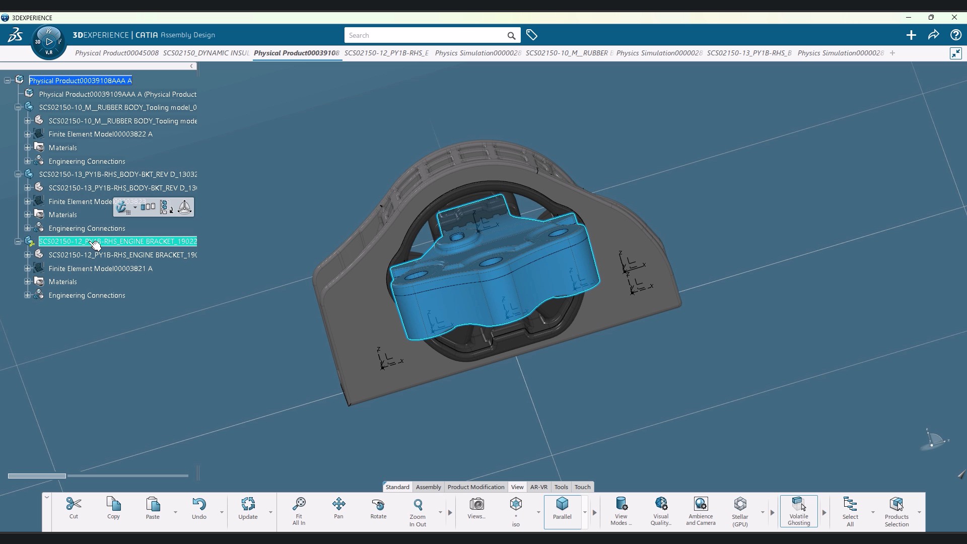 Sujan Contitech engineer using the 3DEXPERIENCE platform to design custom anti-vibration components for automobiles.