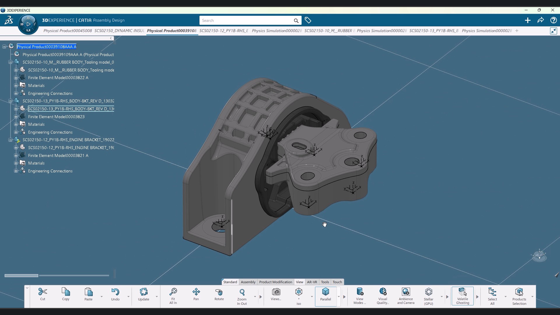 Sujan Contitech engineer using the 3DEXPERIENCE platform to design advanced anti-vibration automotive components.