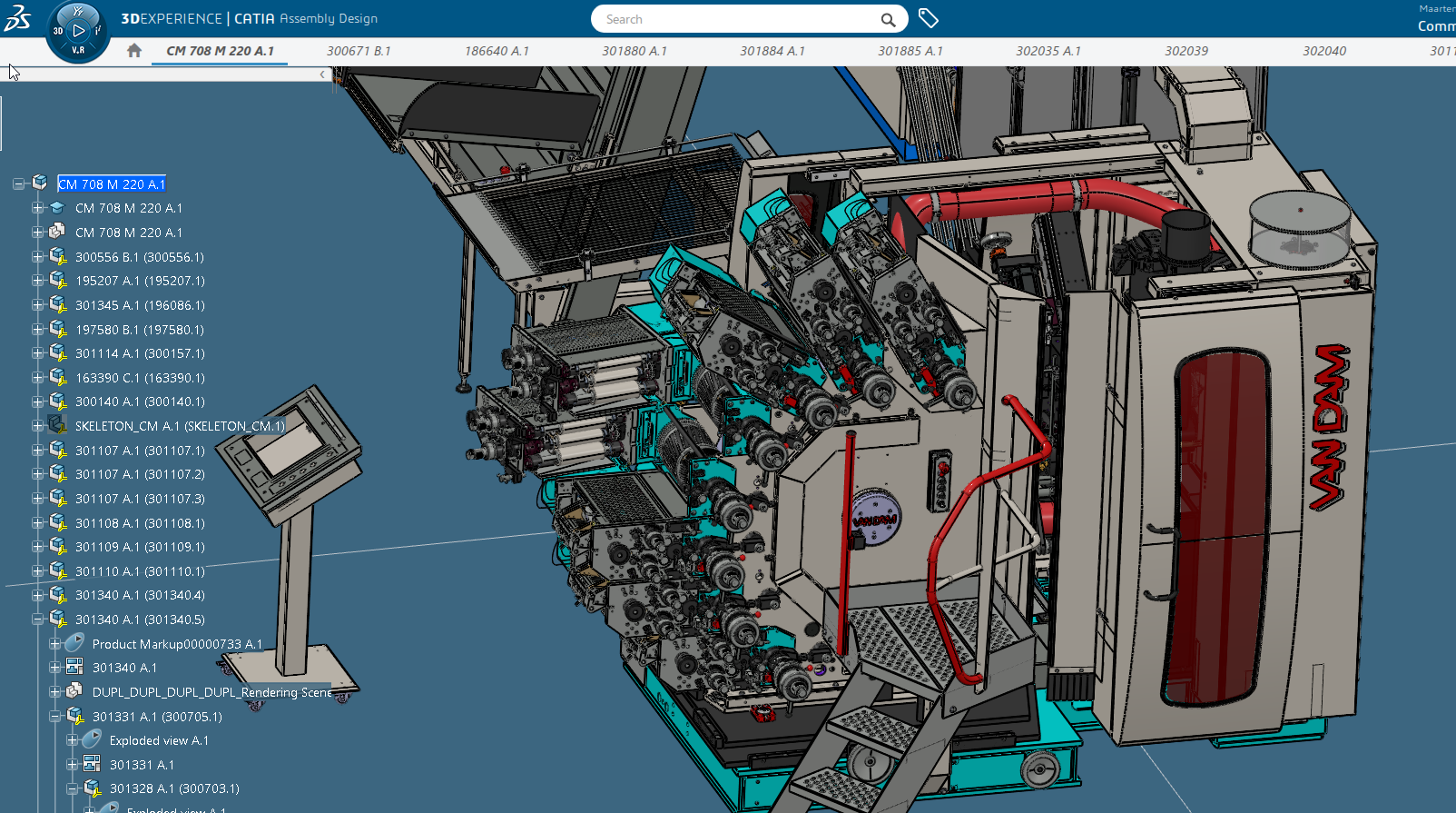 Van Dam Machine Fexo cup printing machine on 3DEXPERIENCE > Dassault Systemes