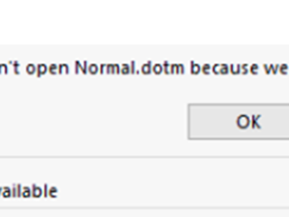 Some LES users on Citrix receive a message from Microsoft Word " We're sorry. We can't open Normal.dotm because we found a problem with its contents."