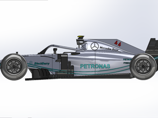 Designed a Mercedes-AMG Formula 1 inspired concept using SOLIDWORKS.