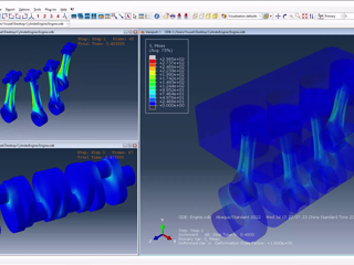 Dynamic Simulation of a Four-Cylinder Engine Piston