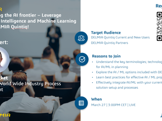 LIVE Webinar: Leverage Artificial Intelligence and Machine Learning with DELMIA Quintiq