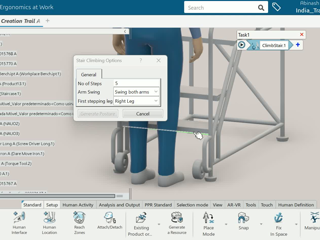 EWK _(Ergonomics at work )- issues while climbing the stair