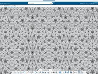 Aperiodic tiling: Penrose kite and dart tiling (P2)