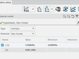26X FD01 Calibration : Volumetric basis for Marlow and Valanis-Landel models