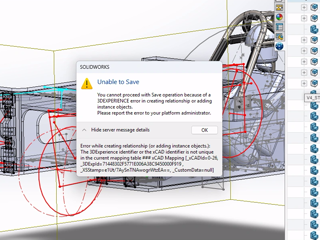 Saving Error on 3D Experience