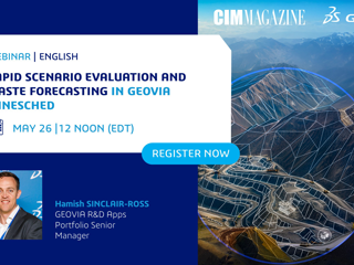 Webinar Update | Rapid Scenario Evaluation and Waste Forecasting in GEOVIA MineSched | 26th May 2026 | GEOVIA X CIM