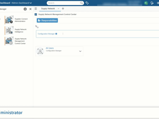 Adding Configuration section in Supply Network Management App