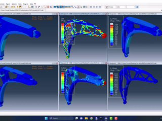 Bell Crank Topology Optimization: Stress, Safety Factor & Fatigue Life
