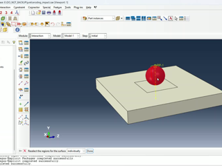 Eroding Contact Defined in Abaqus/CAE