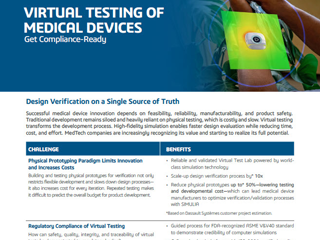 Virtual Testing of Medical Devices | Flyer