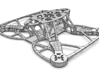 Optimized 3D printed drone chassis in SLS