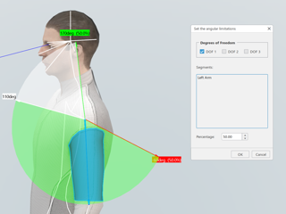 Set the angular limitations