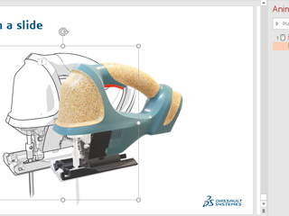 How give life to "3D JPG" (glTF) on slides?