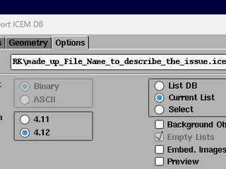 ICEM Surf 2026.0 - Export/Save - file extensions