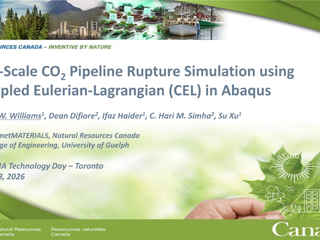 CanmetMATERIALS, Natural Resources Canada - Full-Scale CO2 Pipeline Rupture Simulation using Coupled Eulerian-Lagragian (CEL) in Abaqus