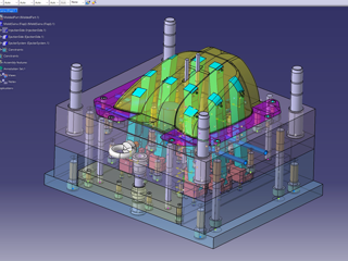 From 3D scanning and reverse engineering to mold design and injection trials for an automotive mirror component.