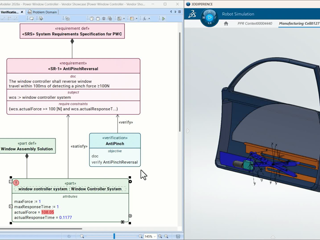 Power Window Controller - V&V from SysML v2 to Delmia - Robot Simulation Using FMI/FMU from Dymola