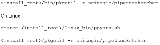 Command to reinstall the pipettesketcher package 