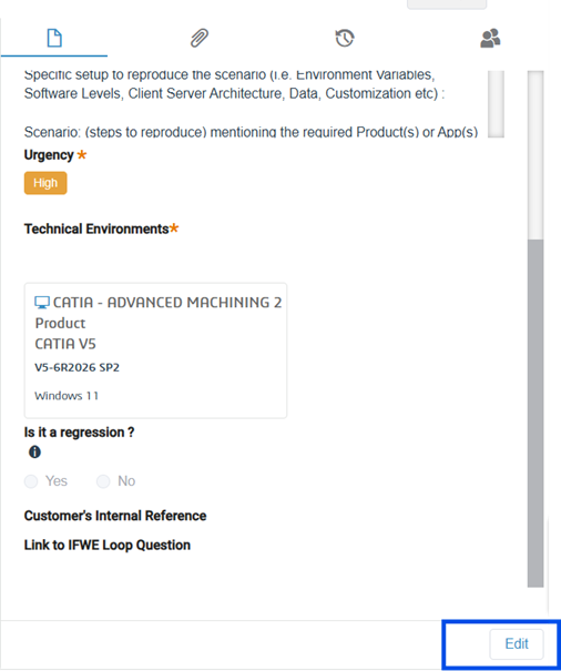 How to modify the request in the 3DSupport App?