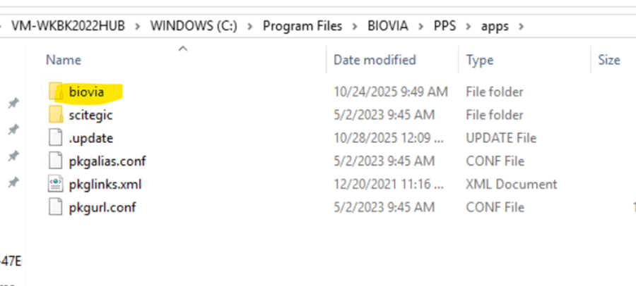 <C:\Program Files\BIOVIA\PPS\apps>