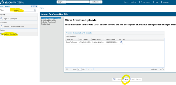 Dassault Systèmes BIOVIA T65-2025 Upload configuration file