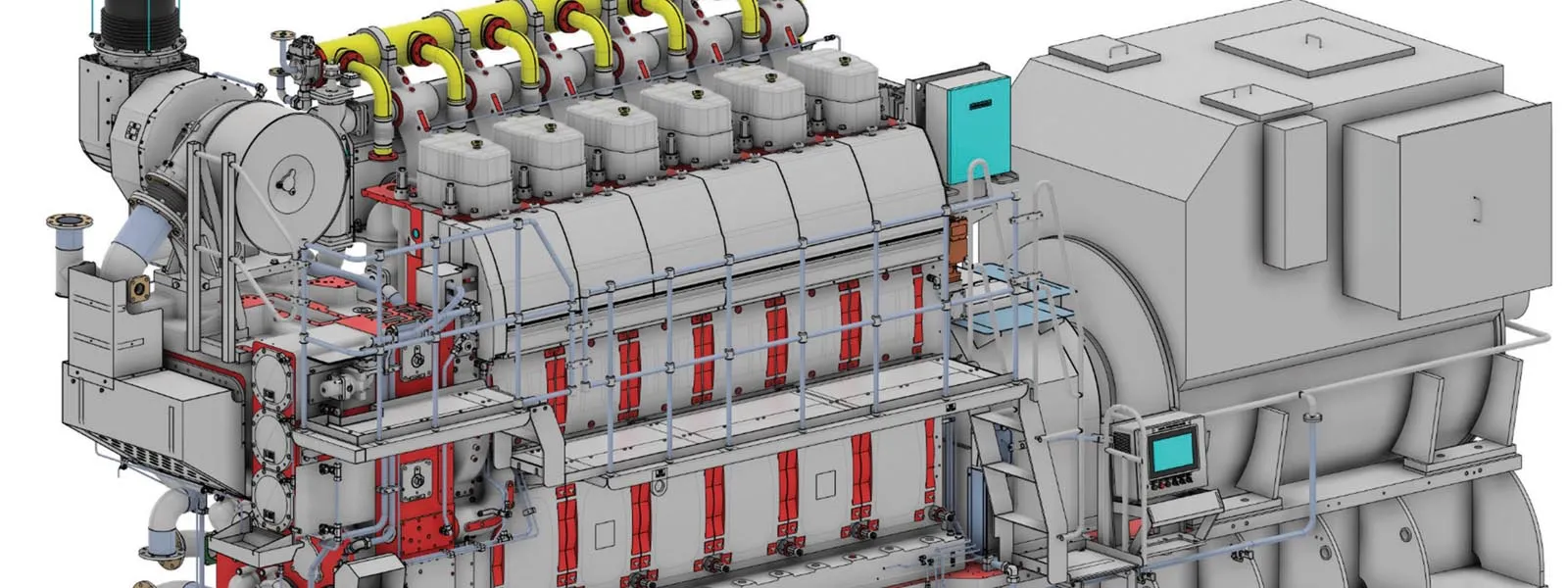 Dual-fuel engine - Hyundai Heavy Industries - software drawing