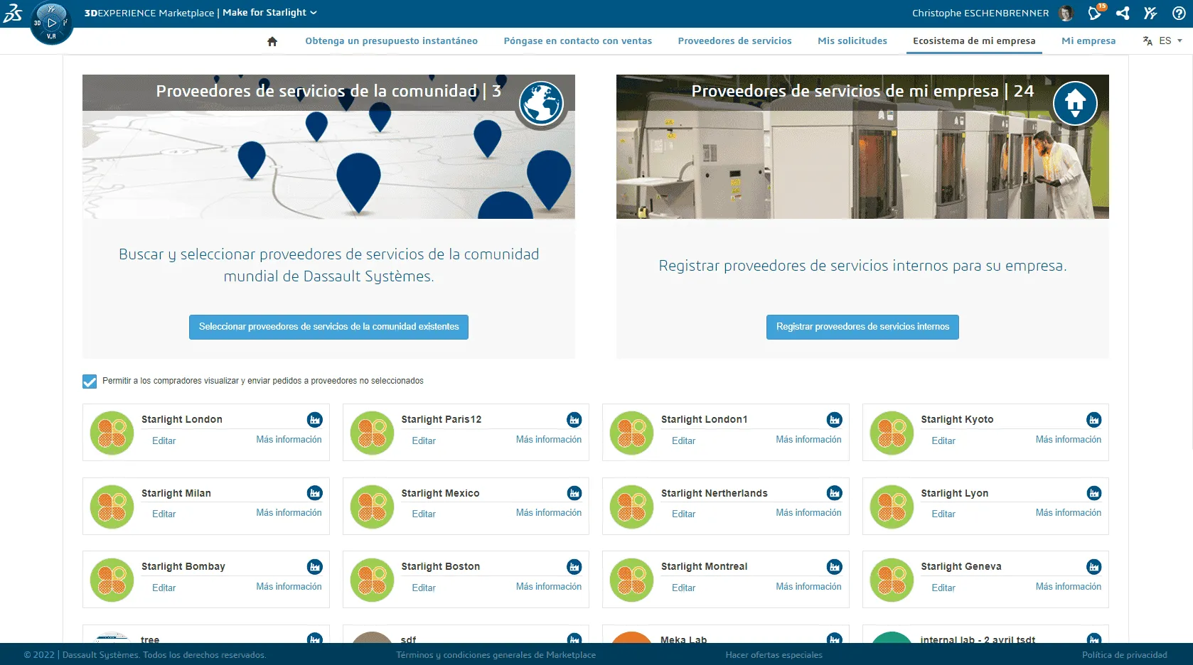 3DEXPERIENCE Make Enterprise service página de inicio - 3DEXPERIENCE Make