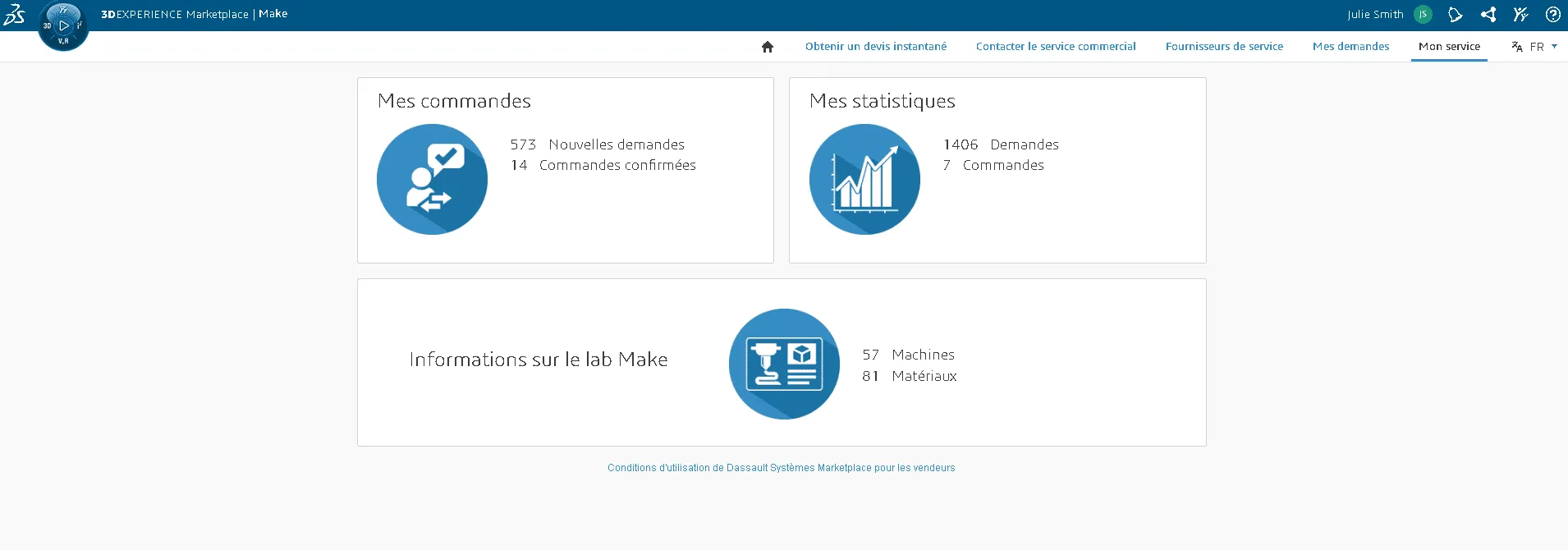 Gérer mon lab Seller Academy - 3DEXPERIENCE Make