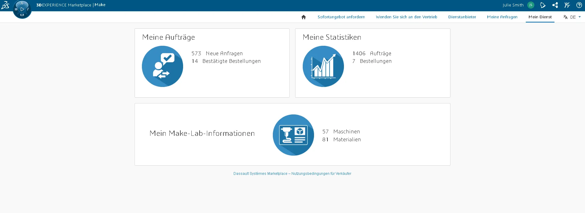 Verwalten des Labs Seller Academy - 3DEXPERIENCE Make