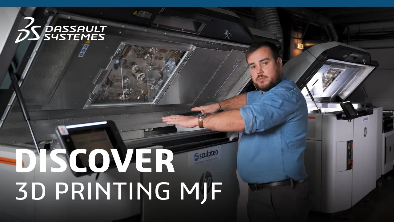 Video 3D Printing MJF Multi jet fusion - 3DEXPERIENCE Make