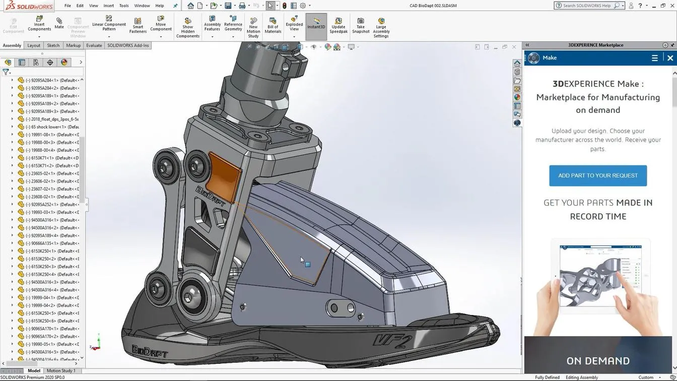 Addin Solidworks 3DEXPERIENCE Make