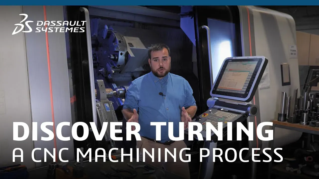 Video Turning cnc machining - 3DEXPERIENCE Make