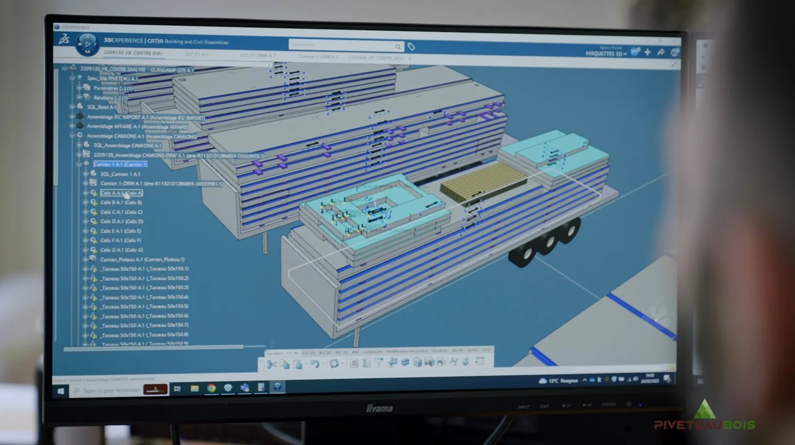 piveteaubois mass timber truck loading plan > Dassault Systemes