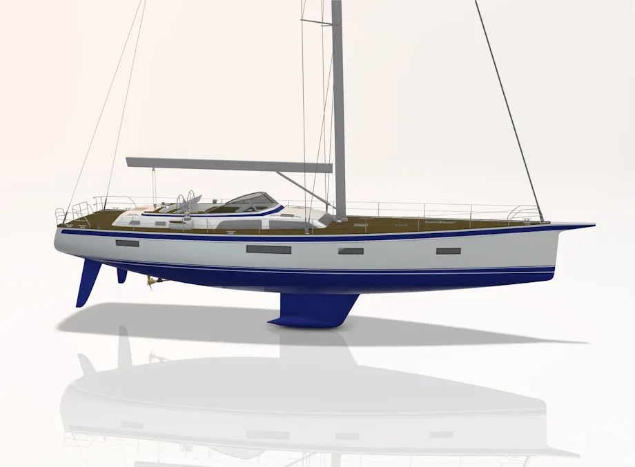 Hallberg-Rassy 69 shape > Dassault Systèmes