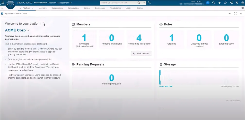 Colleagues to Cloud Services > Getting Started > Dassault Systèmes®