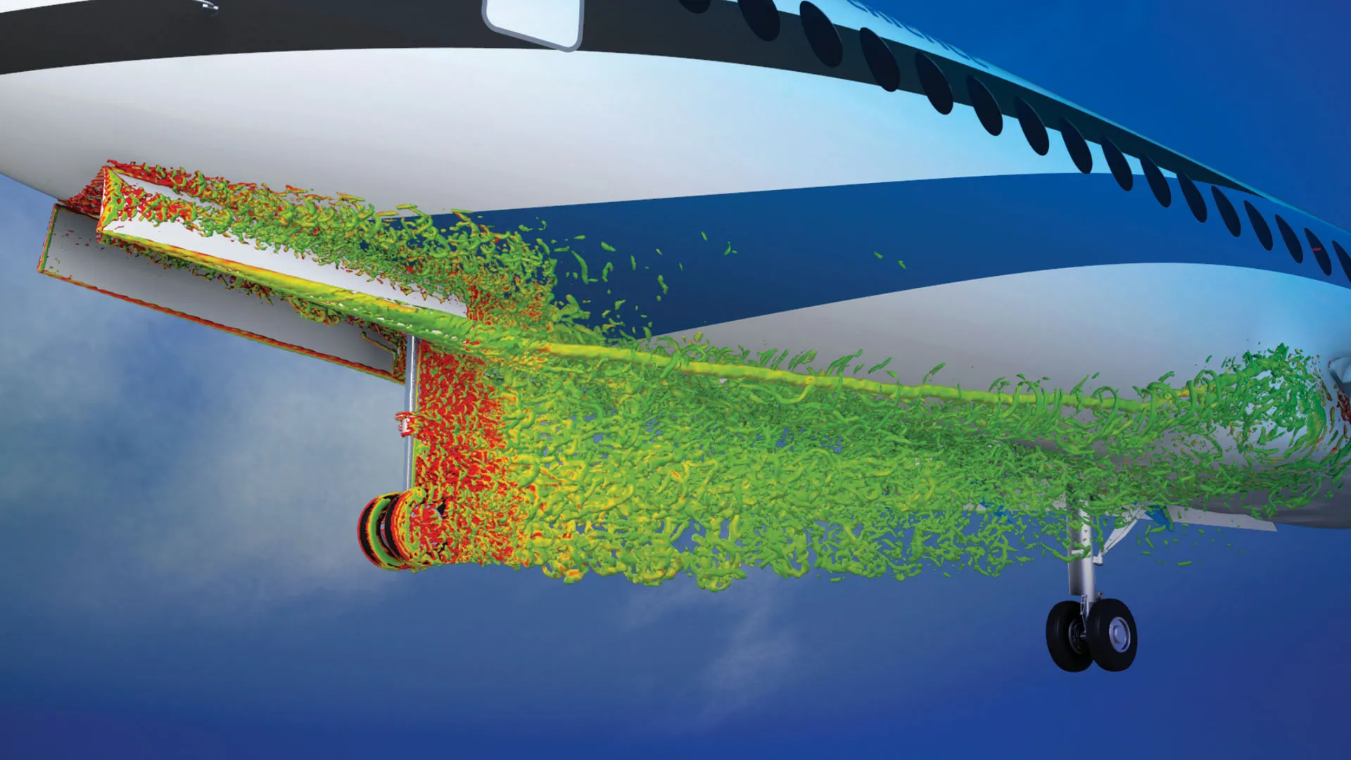 高度なシミュレーション機能を示す民間航空機設計図