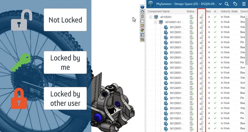 Locked by the user > Store & Revise > Dassault Systèmes®