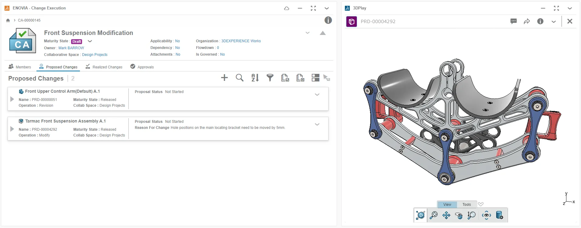 Initiate a Change Action > Manage & Control > Dassault Systèmes®