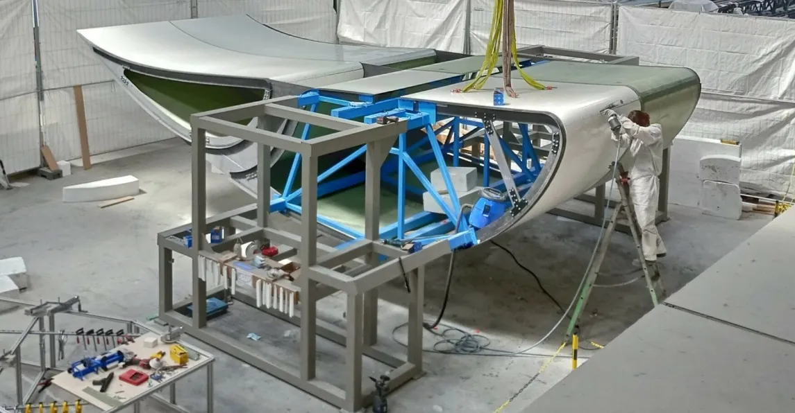 CWS wind-assisted propulsion wing production > Dassault Systemes