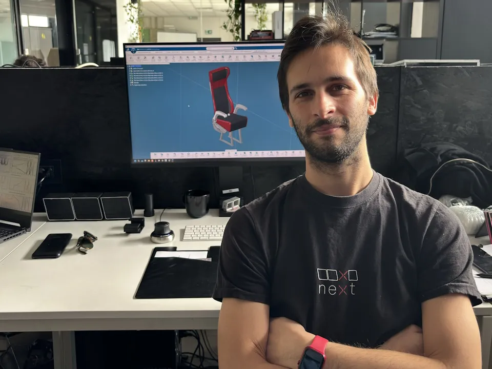 NEXT engineers use the 3DEXPERIENCE platform to design specific parts, such as the driver's seat > Dassault Systèmes